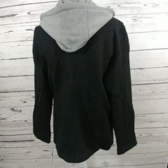 NWT Sebby Fleece Combo Zip Jacket Hoodie Black L - Picture 3 of 10